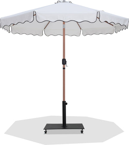 Amalfi - Aluminum Patio Umbrella - Black Base / Light Brown Pole
