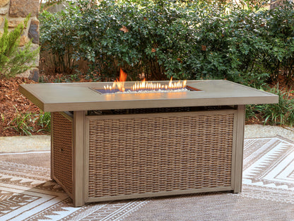 Laguna Heights - Rectangular Fire Pit Table - Beige