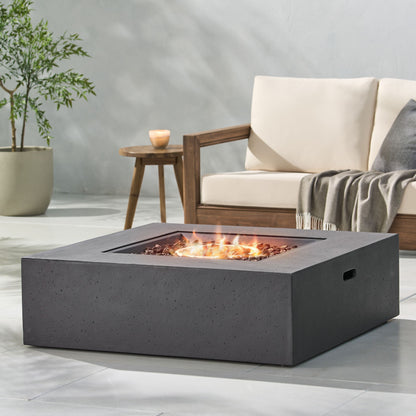 Modern 50, 000 Btu Square Fire Table With Propane Tank