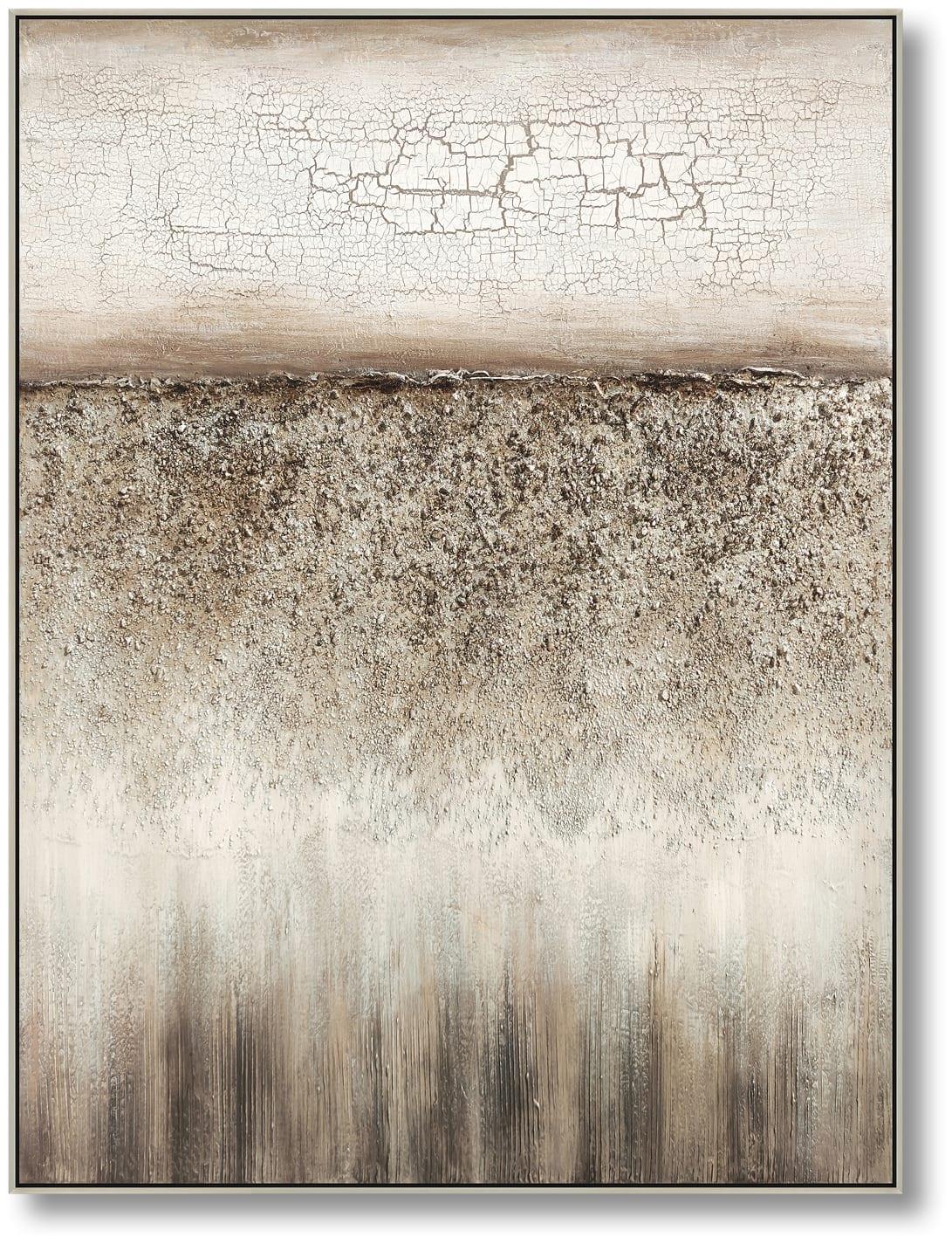 Earthen Layers Harmony - 35" x 47" Framed Wall Art