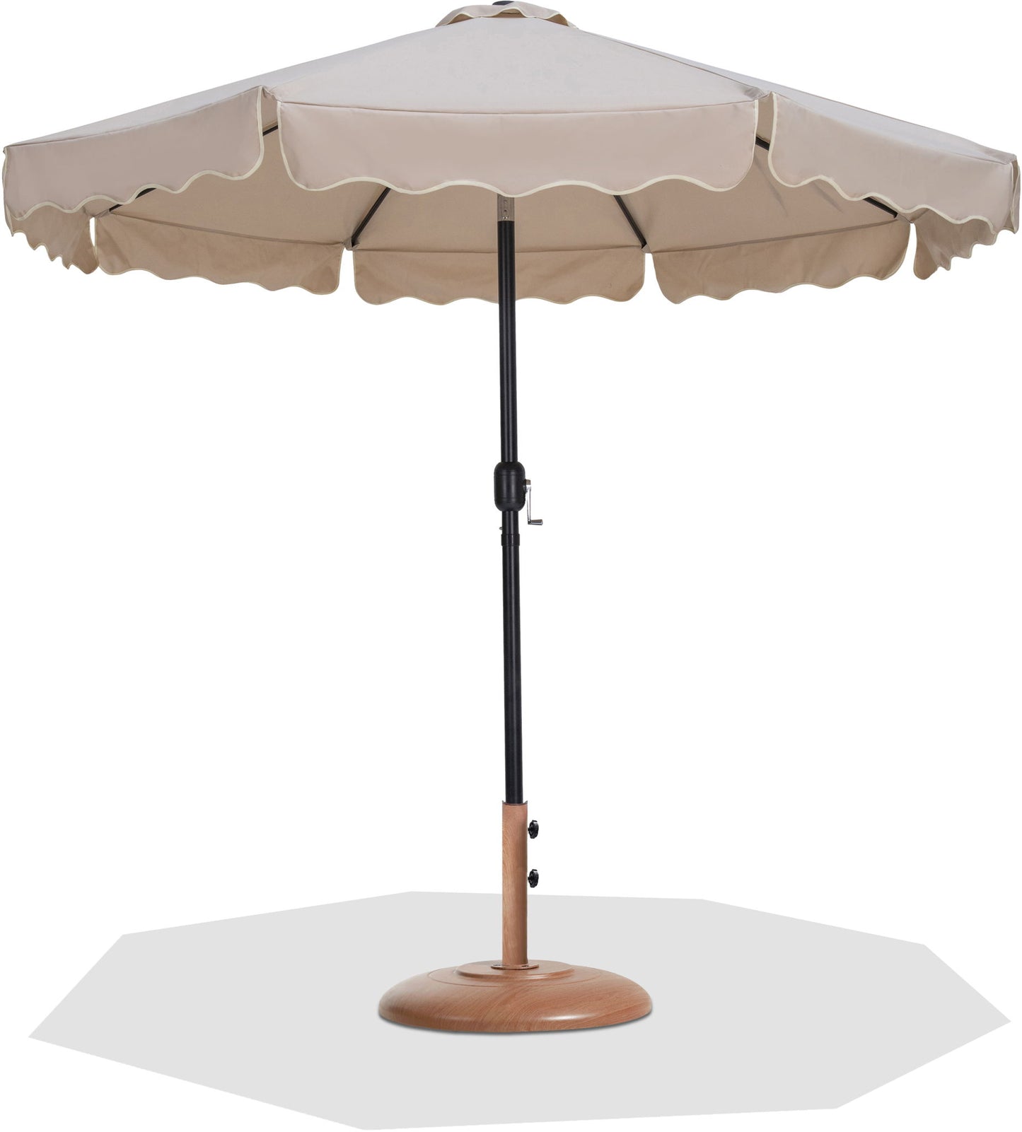 Amalfi - Patio Umbrella - Light Brown Base / Black Pole