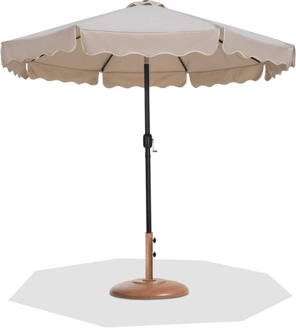 Amalfi - Patio Umbrella - Light Brown Base / Black Pole