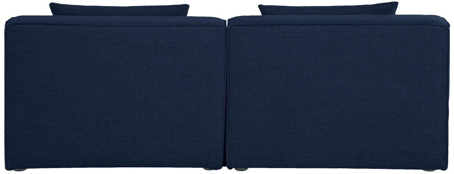 Cube - Linen Modular 2 Seat Armless Sofa