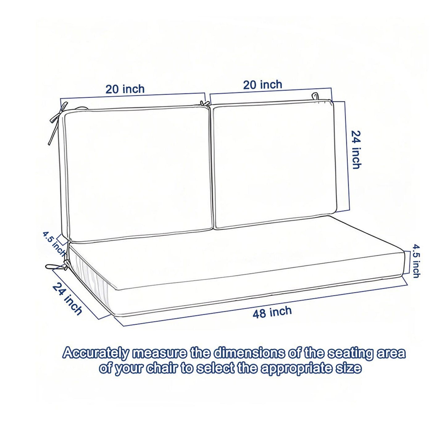 Deep Seat Waterproof Replacement Patio Chair Cushions For Patio Furniture
