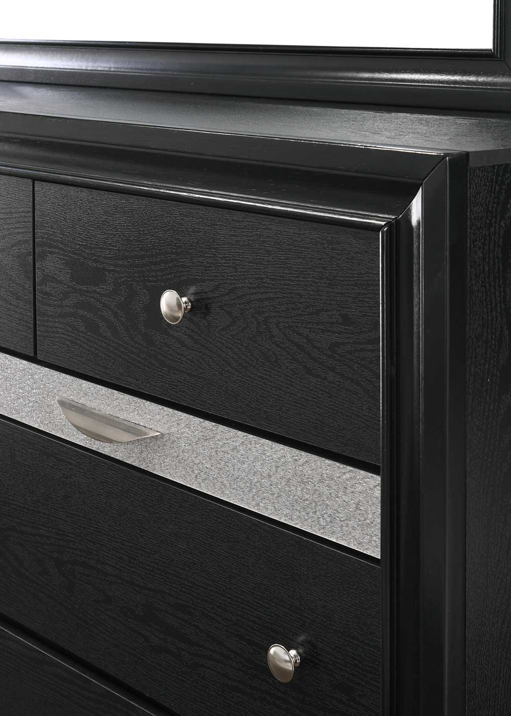 Regata - Dresser & Mirror - Black