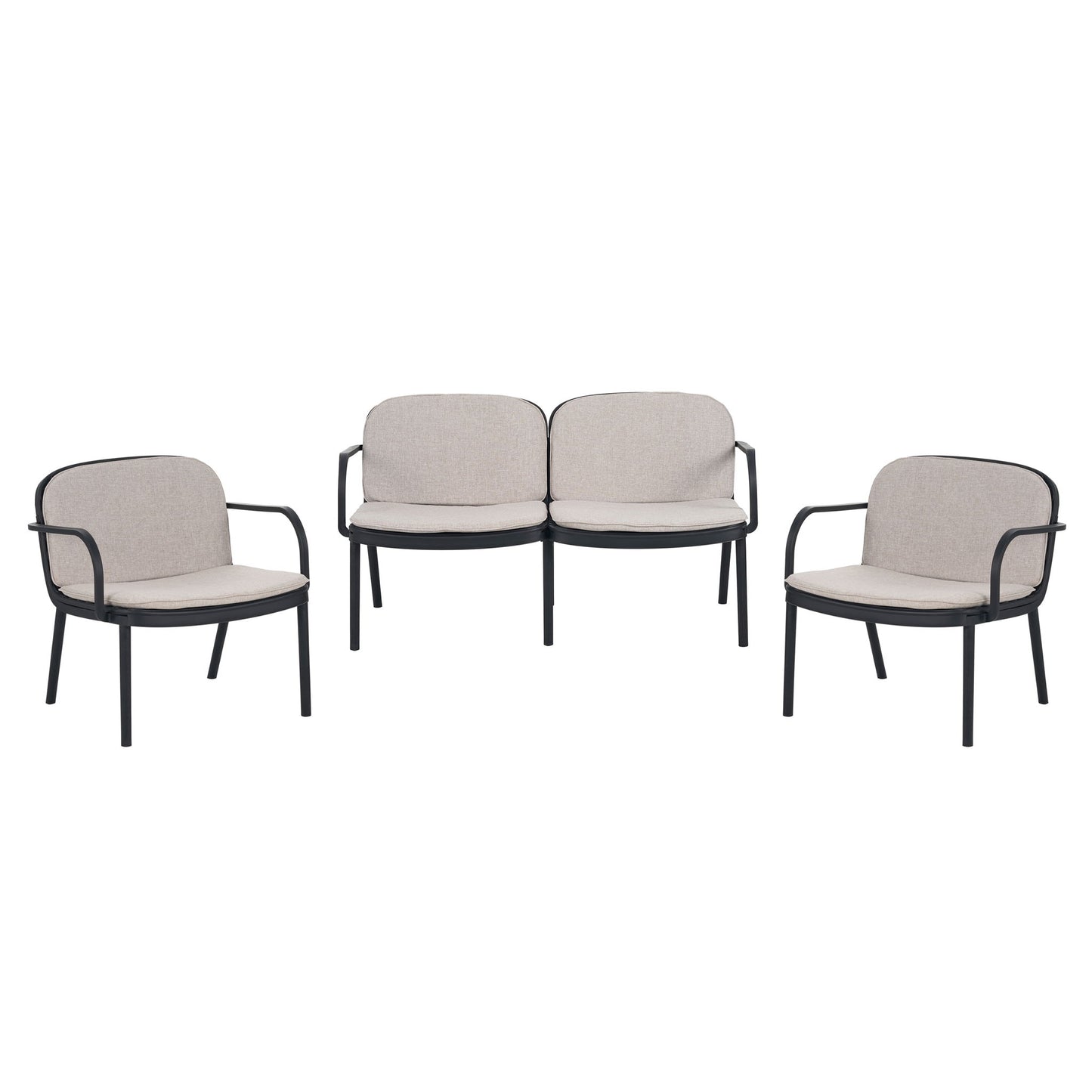 Luna - Outdoor Patio 3 Pieces Chat Set