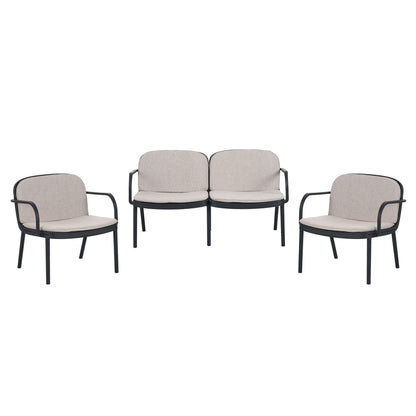 Luna - Outdoor Patio 3 Pieces Chat Set