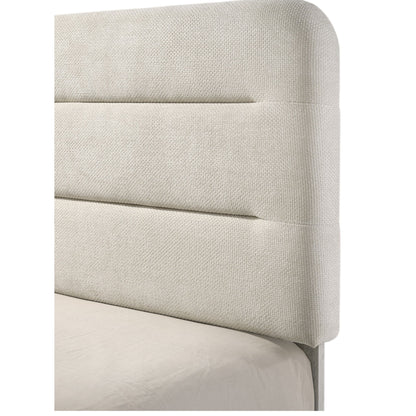 Upholstered Panel Bed, Sleek Lines