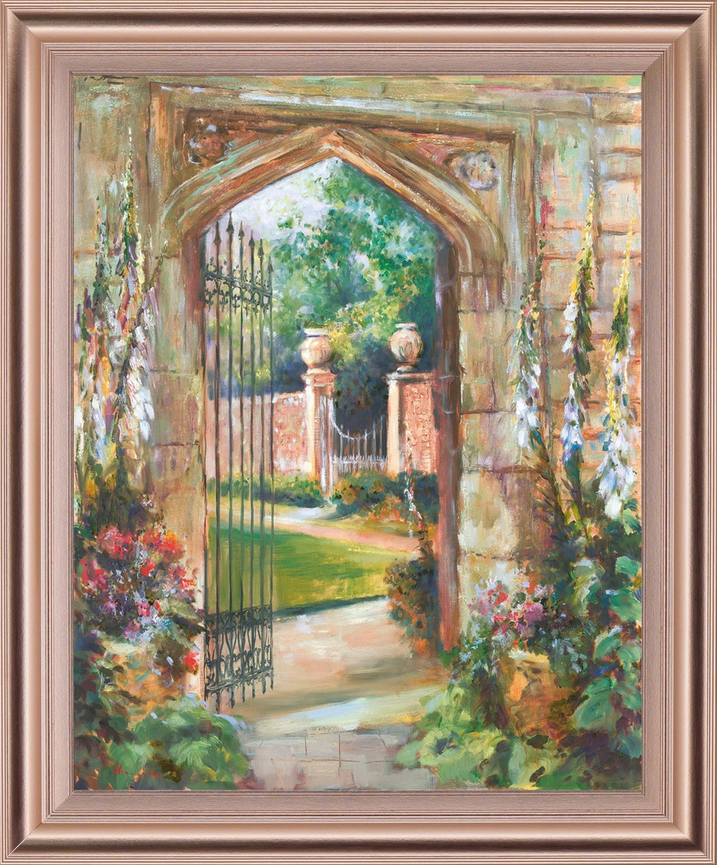 Secret Garden Pathway - 28" x 34" Framed Wall Art