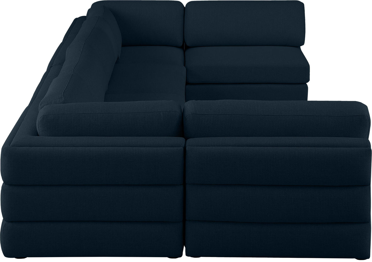 Beckham - 6 Piece Modular U-Shaped Armless Sectional