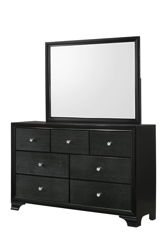 Micah - Dresser & Mirror - Black