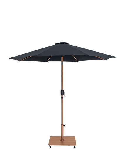 Fiji - Aluminum Patio Umbrella With Square Teak Base