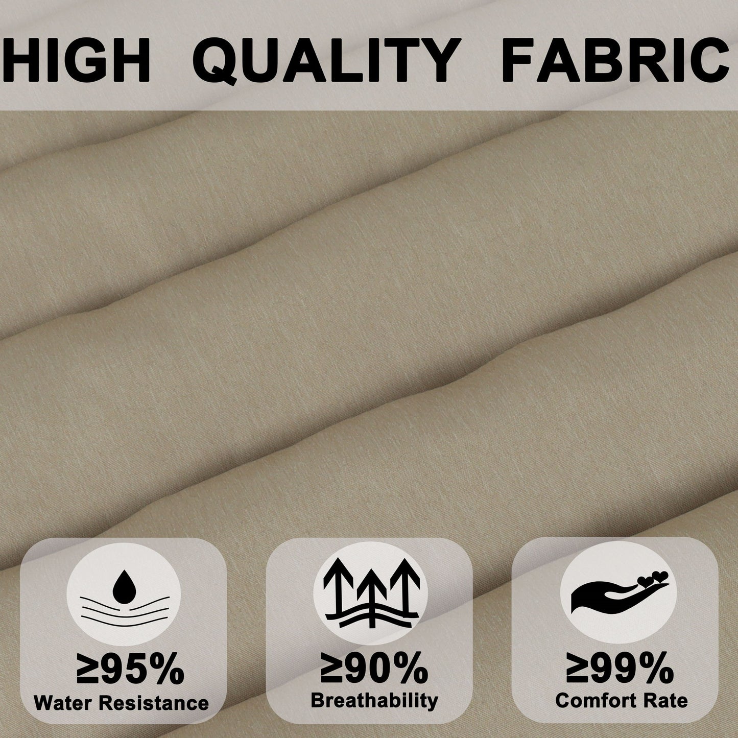 2 Piece Outdoor Chaise Lounge Chair Cushion Set