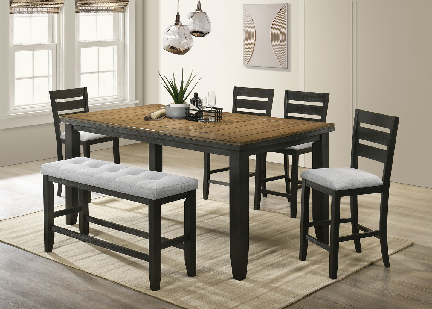 Bardstown - Counter Chair (Set of 2) - Wheat / Charcoal