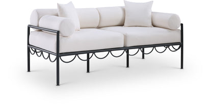 Portofino - Resilient Water Repellent Fabric 69.75" Upholstered Outdoor Patio Loveseat