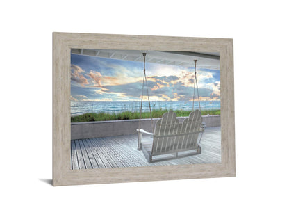 Seaside Swing Serenity - 28" x 34" Framed Wall Art
