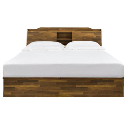 Hestia - Queen Bed With Storage - Walnut