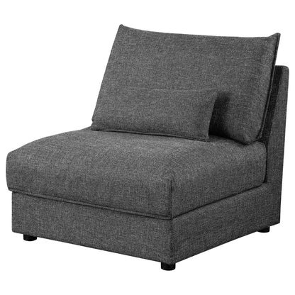 Wakefield - Upholstered Armless Slipper Chair - Black