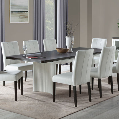 Carena - Dining Table With Leaf - White & Brown