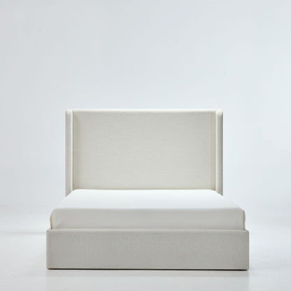 Carmen - Minimalist Upholstered Wingback Bed Frame With High Headboard