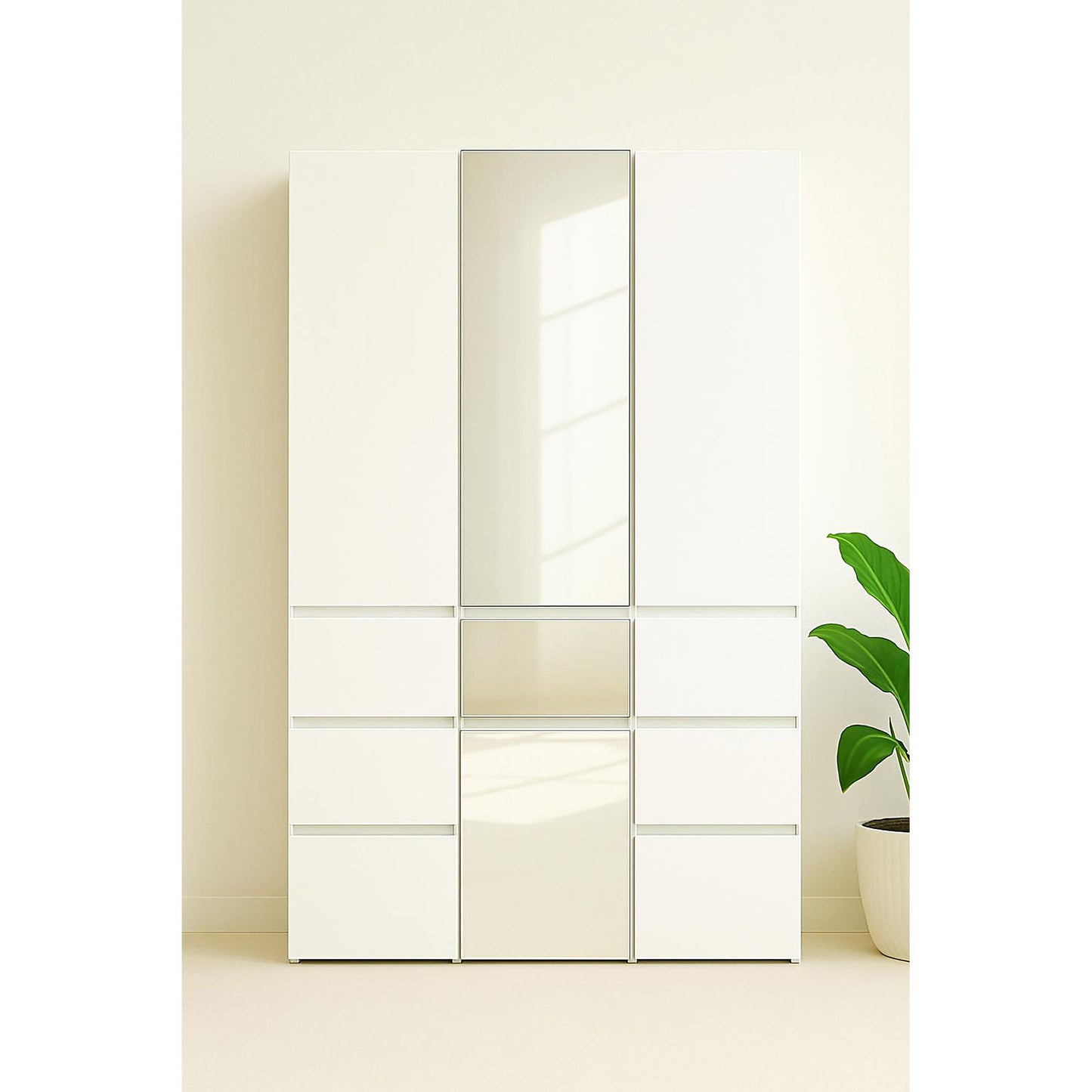 Elise - Modular Closet System & Mirror - White