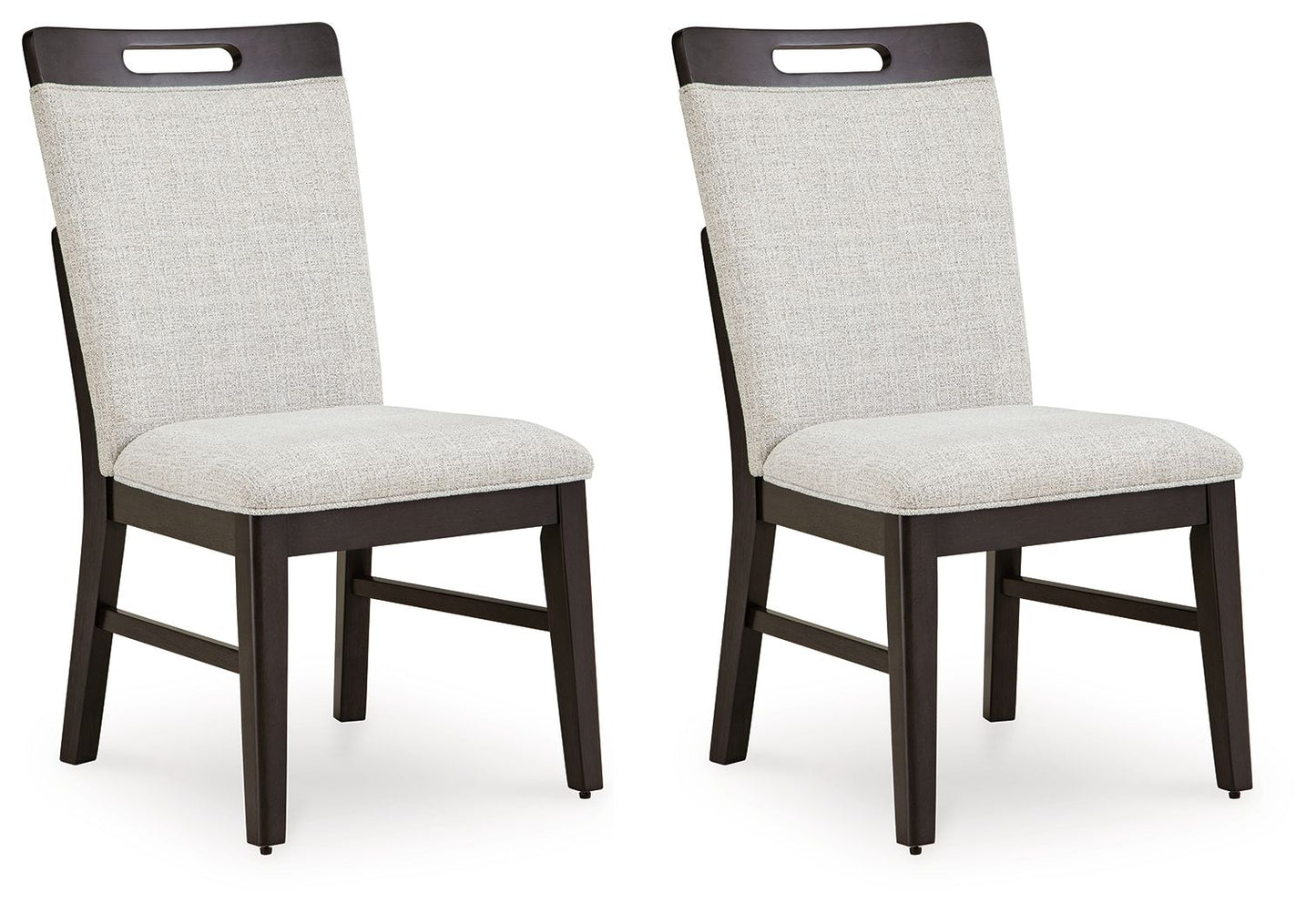 Neymorton - Dining Upholstered Side Chair (Set of 2) - Light Gray / Brown