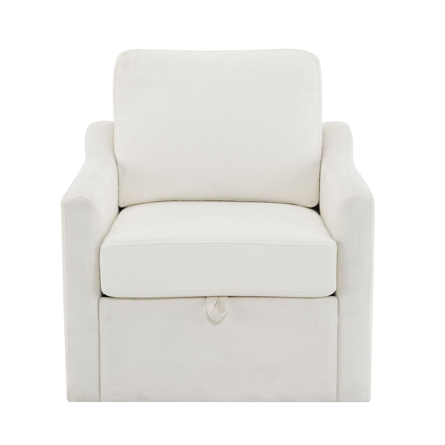 Swivel Arm Chair With USB Type-C Charging And Book Pocket