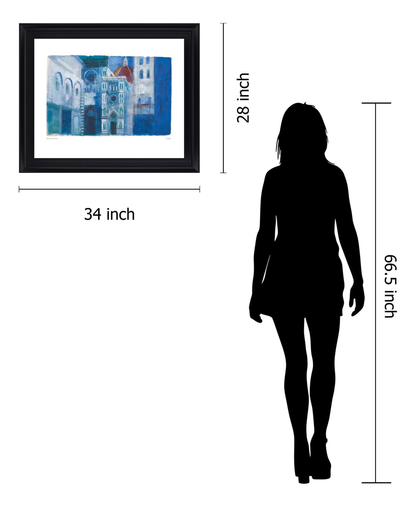 Azure Cathedral - 28" x 34" Framed Wall Art