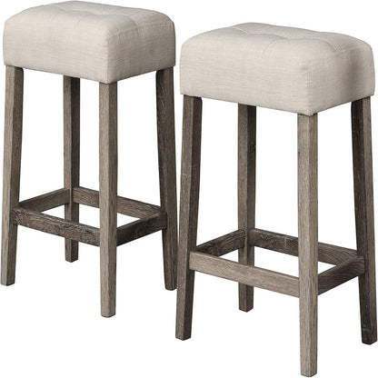 Transitional Backless Counter Stool (Set of 2)