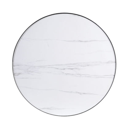 Abilene - Nesting Coffee Table Set - Marble Top & Brush Silver