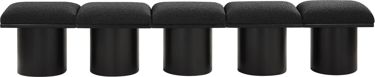 Pavilion - 5 Piece Modular Bench With Black Base