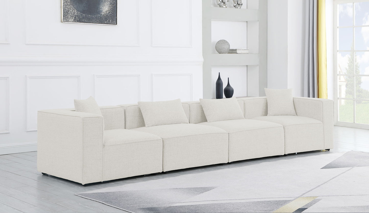 Cube - Linen Modular 4 Seat Sofa