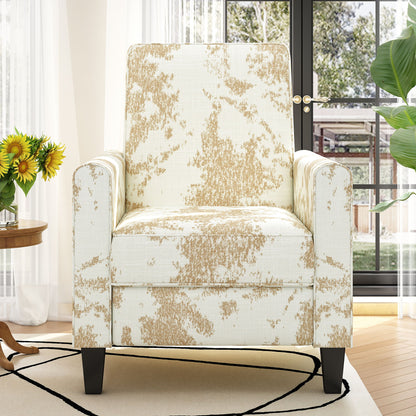 Push Back Upholstered Recliner Armchair