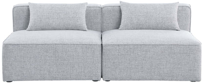 Cube - Linen Modular 2 Seat Armless Sofa