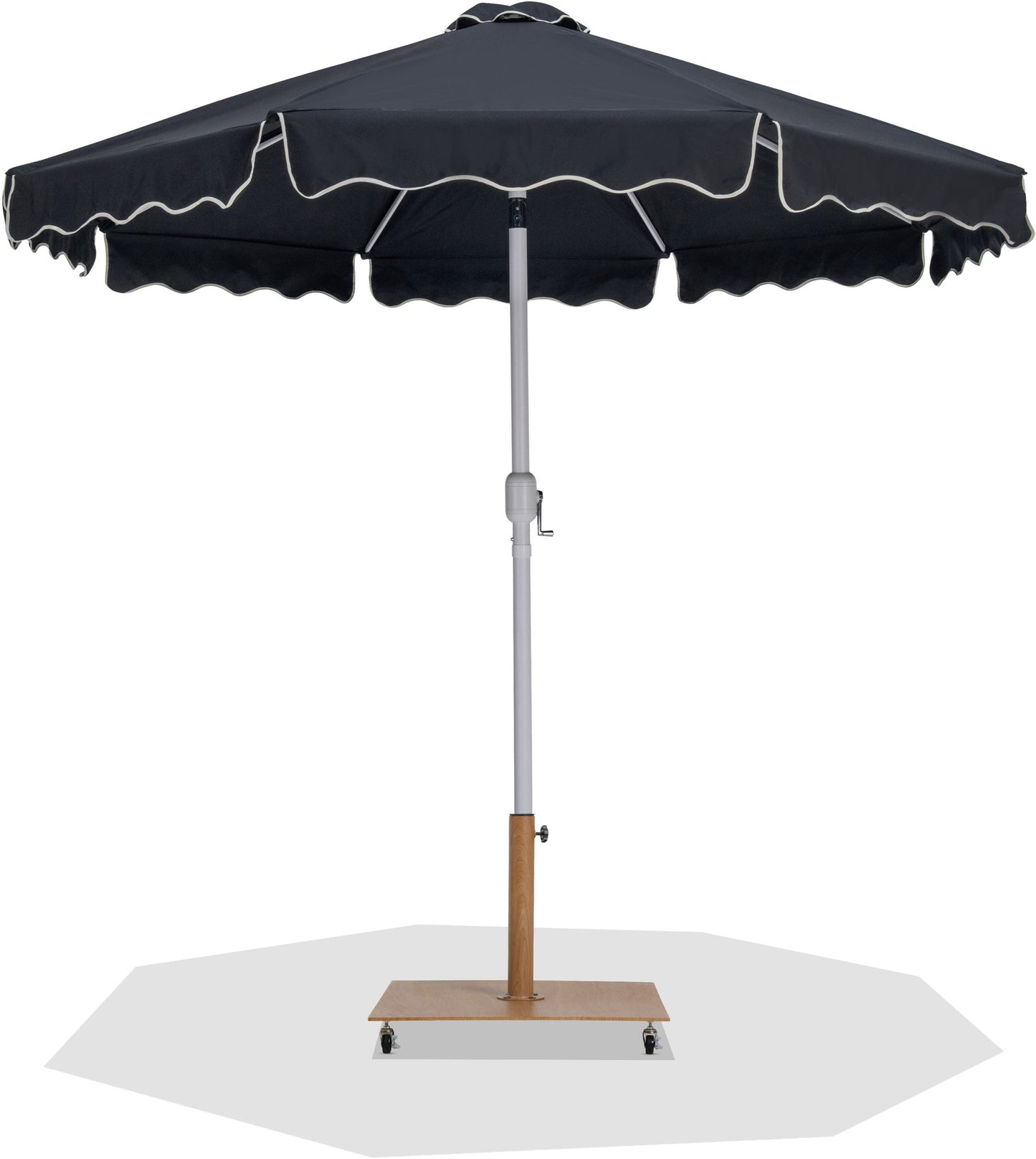 Amalfi - Aluminum Patio Umbrella - Light Brown Base / White Pole