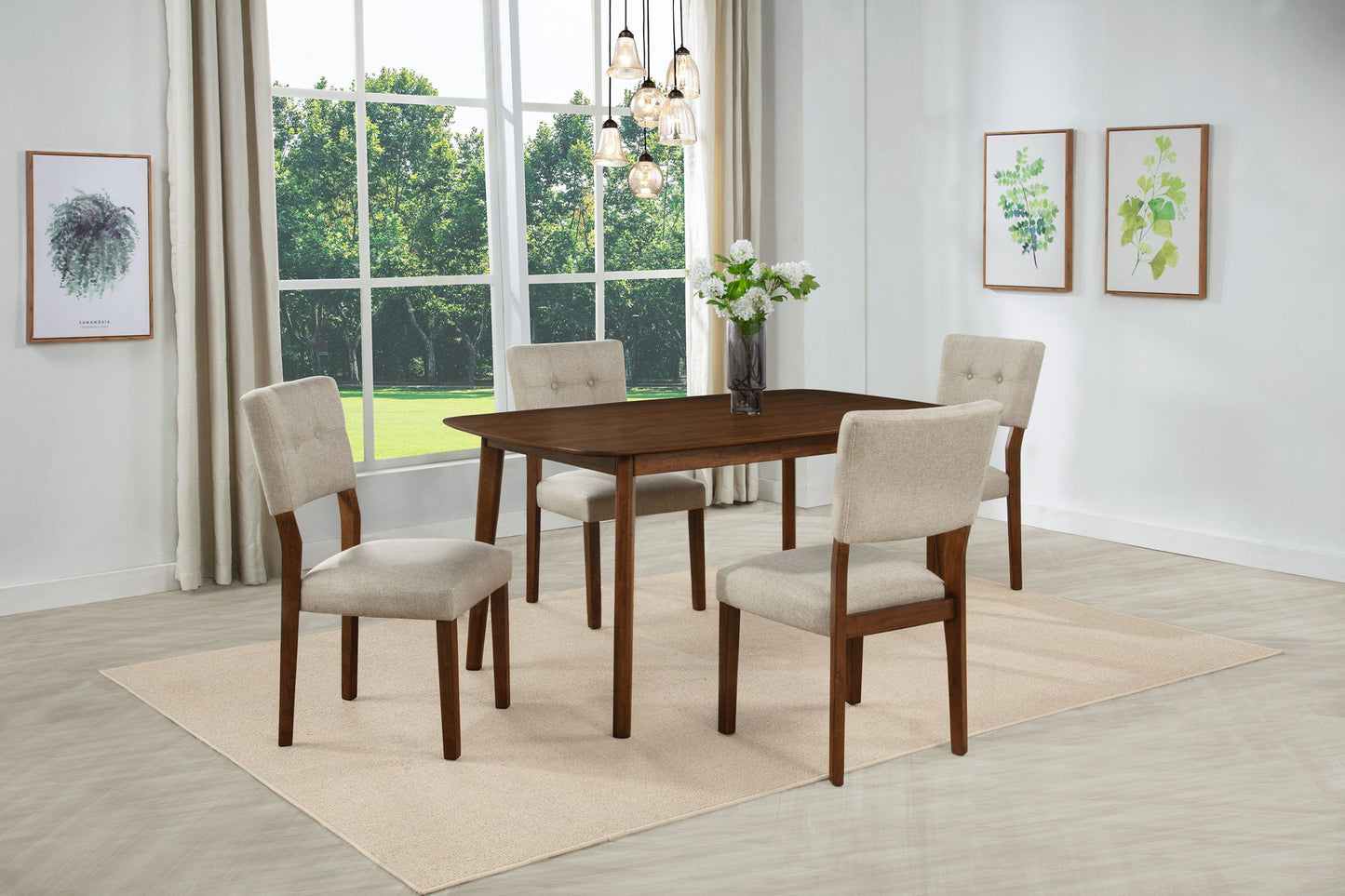 Gregory - Side Chair (Set of 2) - Beige / Brown