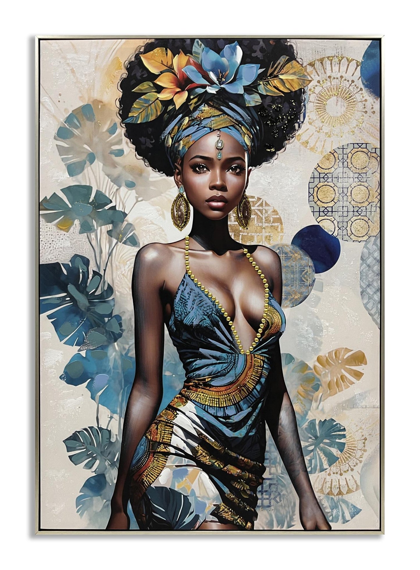 Regal Tropic Gaze - 40" x 28" Framed Wall Art