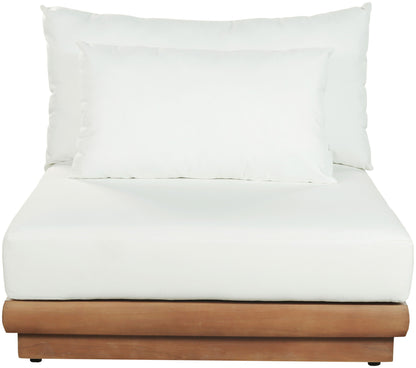 Mirella - Water Resistant Fabric Upholstered Outdoor Patio Modular Armless Chair