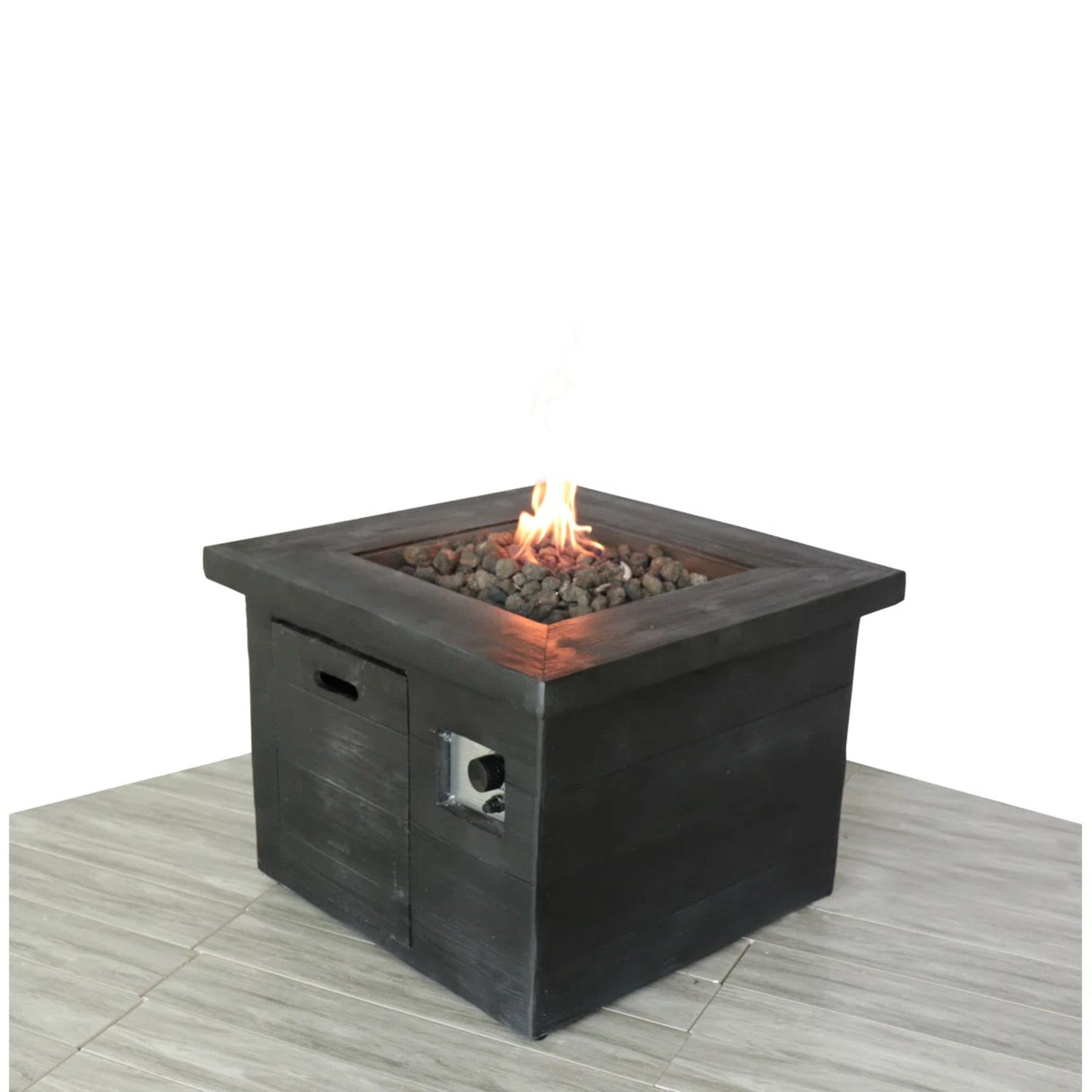 Fiber Reinforced Propane / Natural Gas, Fire Pit Table - Charcoal