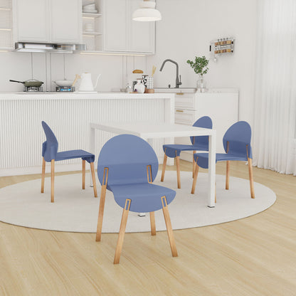 4 Piece Set Of Single Chairs With Long Table