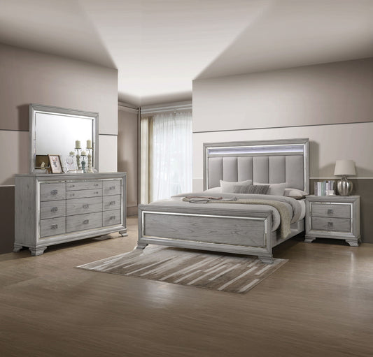 Vail - King 4 Piece Bedroom Set - Gray