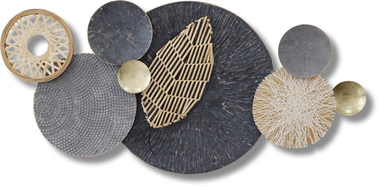 Textured Orbit Fusion - 22" x 44" Framed Wall Art