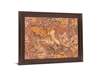 Whimsical Blossom Muse - 28" x 34" Framed Wall Art