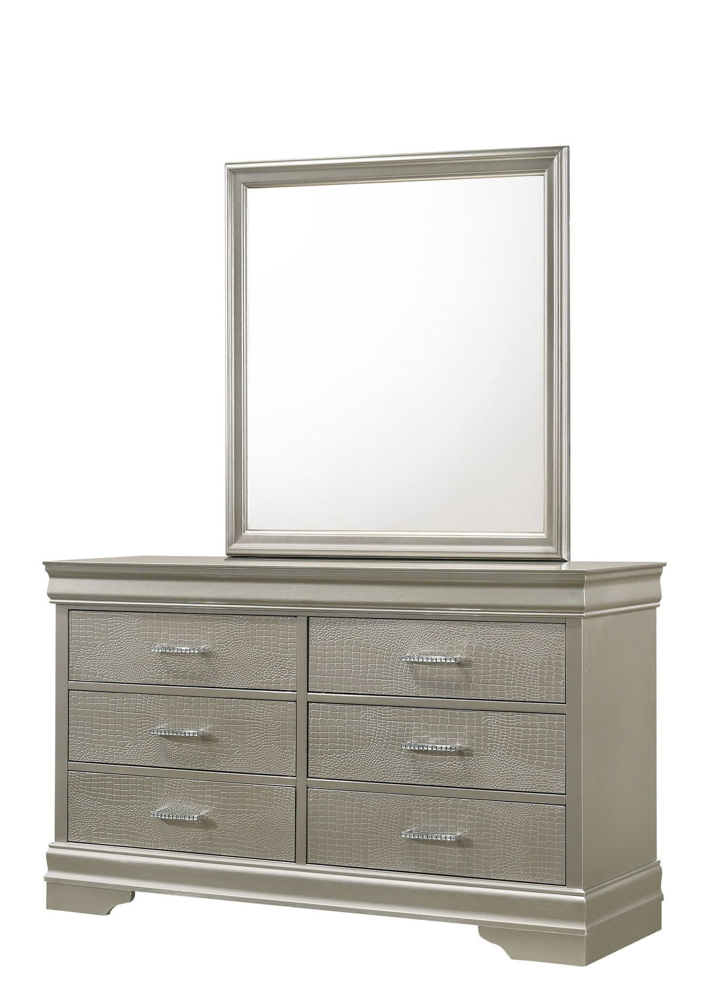 Amalia - Queen 4 Piece Bedroom Set - Silver