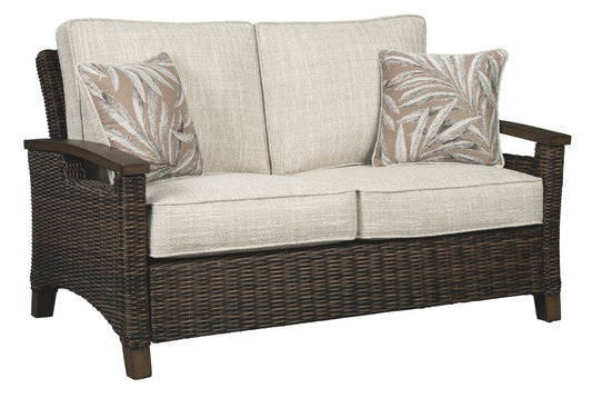 Paradise Trail - Loveseat w/Cushion - Medium Brown