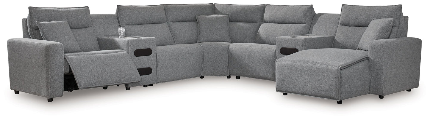 ModMax II - Salt And Pepper - Reclining Sectional