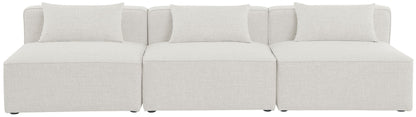 Cube - Linen Modular 3 Seat Armless Sofa