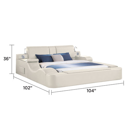 Zoya - Smart Multifunctional Bed, Built In Bluetooth Speakers, USB Charging
