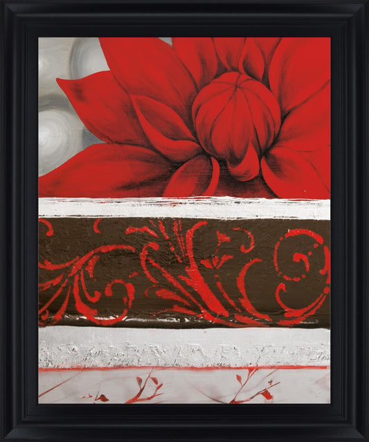 Crimson Blossom - 28" x 34" Framed Wall Art