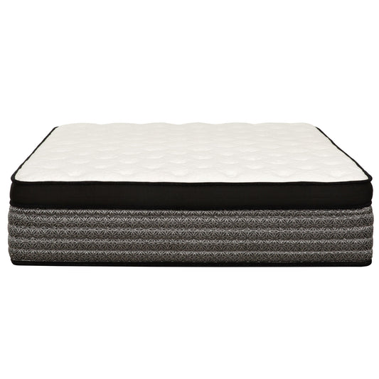 Premium 16" Queen Size Hybrid Mattress In A Box Plush Gel Memory Foam Top With Cooling Technology - Gray / White